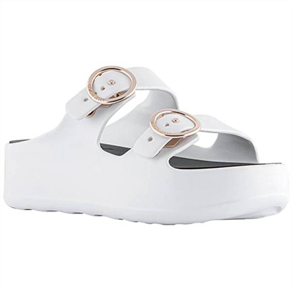 NEW LEMON JELLY women's gaia sandal in pearl metallic